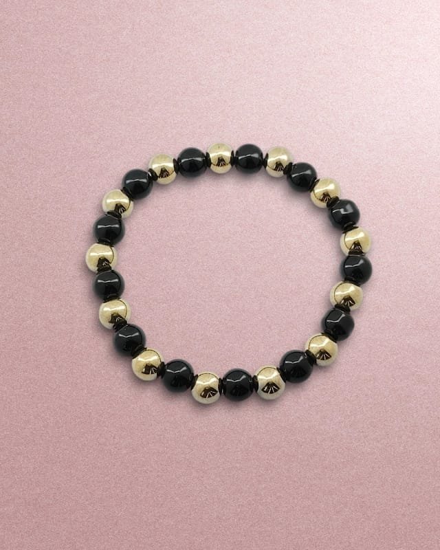 obsidian & hematite protection bracelet obsidian & hematite protection bracelet