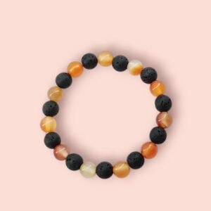 carnelian and lava energy bracelet