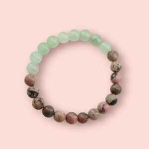 rhodonite & green aventurine emotional healing bracelet