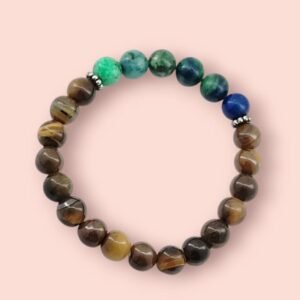azurite & tiger eye bracelet